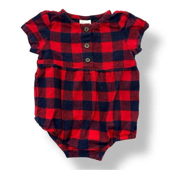 Hanna Andersson | Buffalo Plaid Fannel Romper (18-24 mos) - Picture 1 of 4